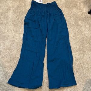 Lotus and Luna Blue Wide-Leg Pants